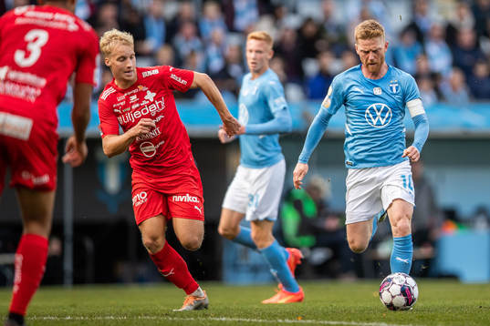 Värnamos Victor Larsson och Malmö FFs Anders Christiansen