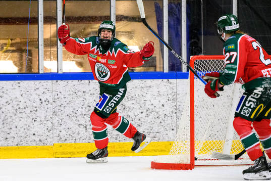 Frölundas Jill Kundig jublar