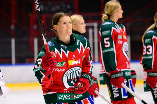 Frölundas Michelle Karvinen vid lineup innan
