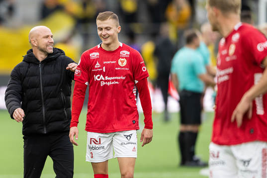 Kalmars tränare Henrik Rydström och David Kristjan