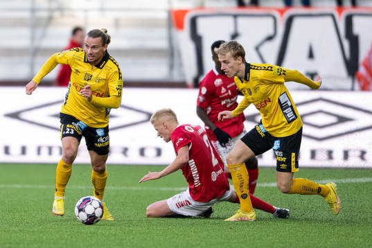 Elfsborgs Niklas Hult och Jeppe Møldrup Okkels