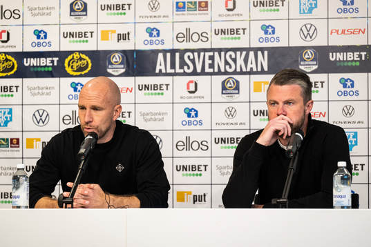 Kalmars tränare Henrik Rydström och Elfsborgs manager