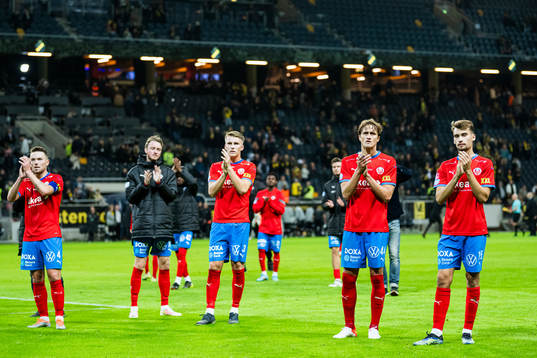 Helsingborgs spelare tackar publiken