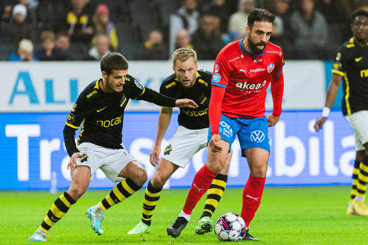 AIKs Vincent Thill och Helsingborgs Abdul Rahman Khalili