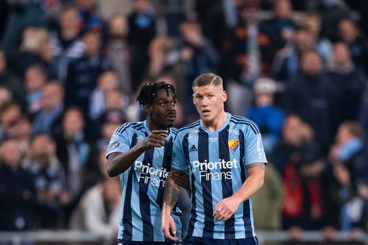 Djurgårdens Joel Asoro och Victor Edvardsen