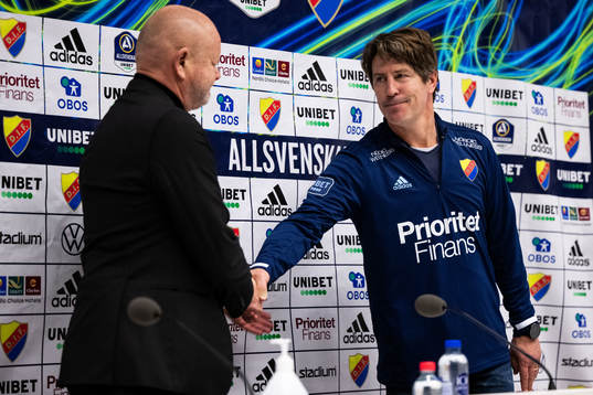 Häckens tränare Per-Mathias Høgmo och Djurgårdens