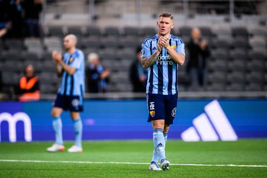 Djurgårdens Victor Edvardsen deppar