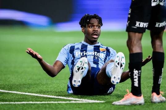 Djurgårdens Joel Asoro reagerar
