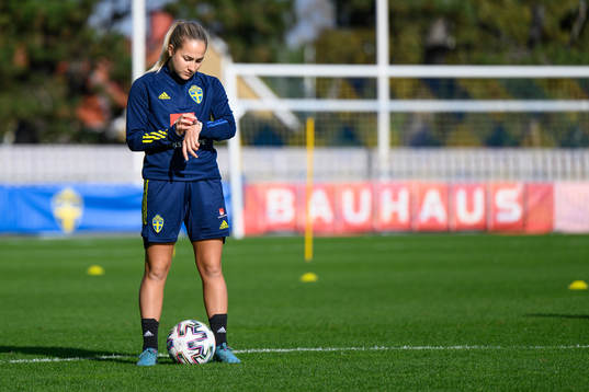 Bläddra bland fler bilder av Fotboll, Dam, U23, Sverige, Träning