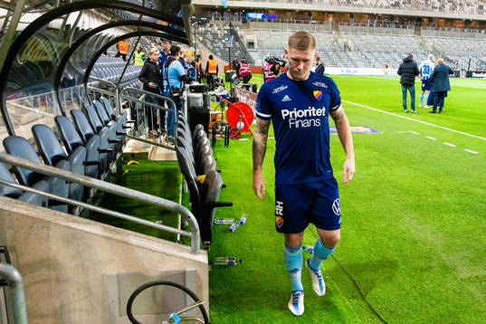 Djurgårdens Victor Edvardsen deppar