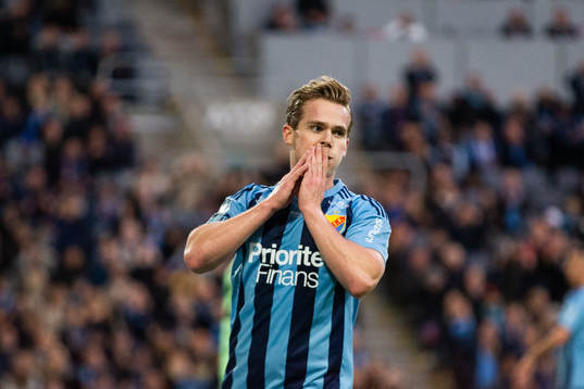Djurgårdens Hampus Finndell deppar