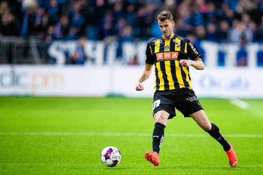 Häckens Johan Hammar  fotbollsmatchen i Allsvenskan mellan