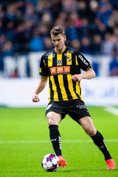 Häckens Johan Hammar  fotbollsmatchen i Allsvenskan mellan