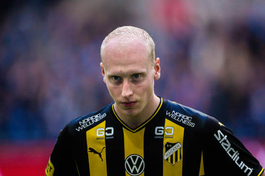 Häckens Valgeir Lunddal Fridriksson  fotbollsmatchen i