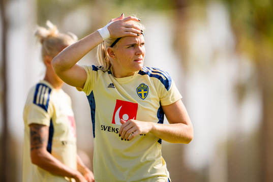 Goalkeeper Emma Holmgren of the Swedish women's national