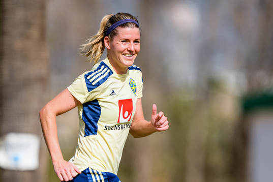 Olivia Schough of the Swedish women's national football