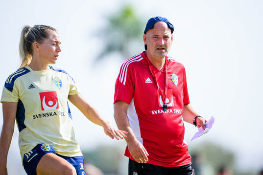 Assistant coach Magnus Wikman of the Swedish women's
