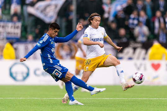 GIF Sundsvalls Joe Corona och IFK Göteborgs Simon Thern