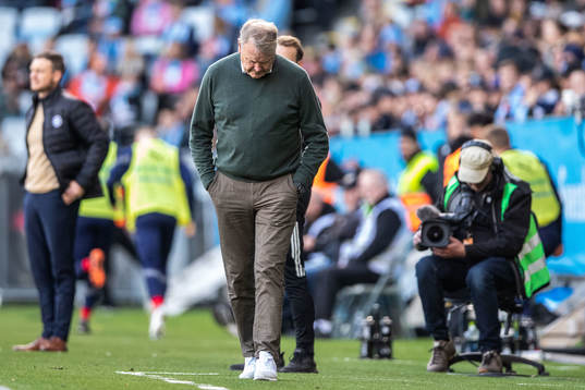 Malmö FFs tränare Åge Hareide deppar