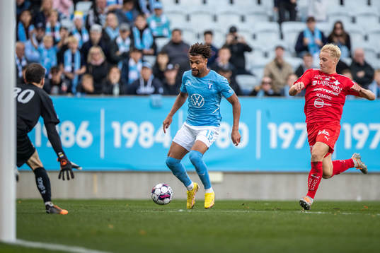 Malmö FFs Joseph Ceesay och Värnamos Victor Larsson