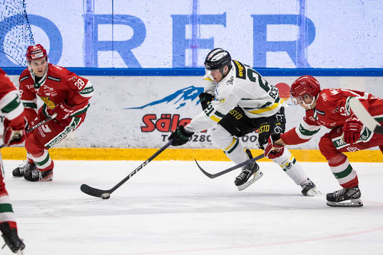 Östersunds Oscar Bjerselius och Moras Jonathan Myrenberg