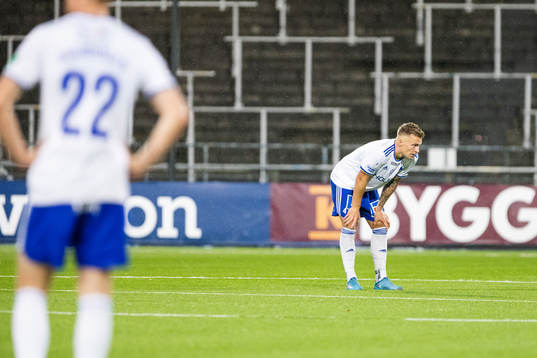 IFK Norrköpings Marco Lund Nielsen deppar