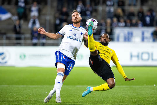 IFK Norrköpings Linus Wahlqvist Egnell och Mjällbys
