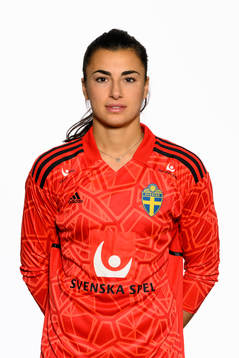 Goalkeeper Zecira Musovic of the Swedish women's national