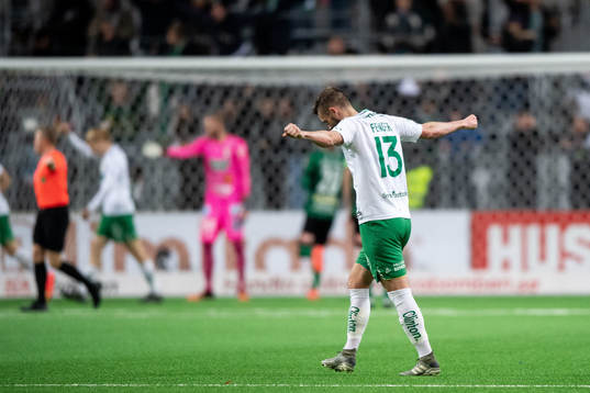 Hammarbys Mads Fenger Nielsen jublar