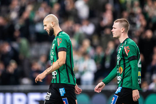 Varbergs Robin Simovic och Anton Liljenbäck deppar