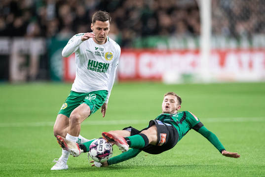 Hammarbys Jeppe Andersen och Varbergs Oliver Alfonsi
