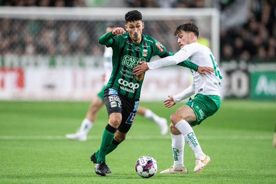 Varbergs Dion Krasniqi och Hammarbys Pavle Vagic