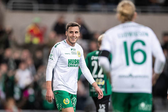 Hammarbys Jeppe Andersen jublar