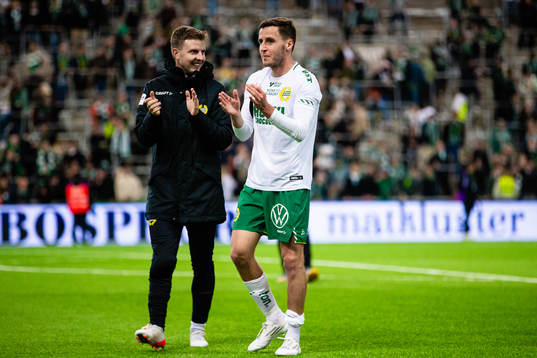 Hammarbys Joel Nilsson och Jeppe Andersen