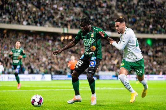 Varbergs Gideon Mensah och Hammarbys Abdelrahman Saidi