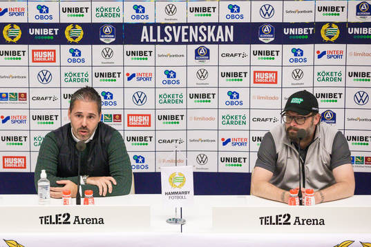 Hammarbys tränare Martí Cifuentes och Varbergs tränare