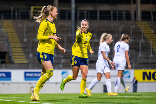 Matilda Vinberg of Sweden celebrates