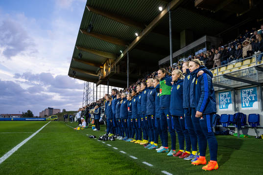 Staff and players of Sweden
