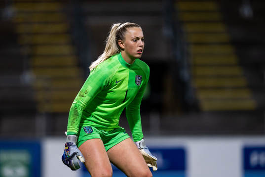 goalkeeper Emily Ramsey of England