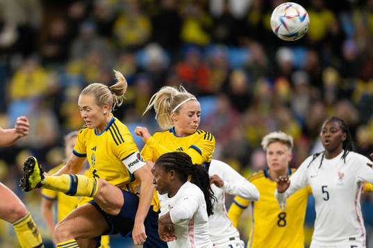Magdalena Eriksson and Amanda Ilestedt of Sweden