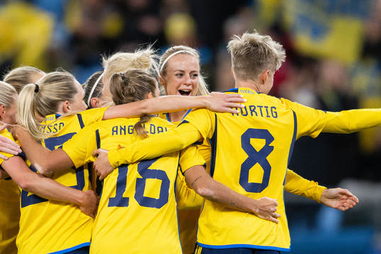 Amanda Ilestedt of Sweden celebrates the 2-0 goal