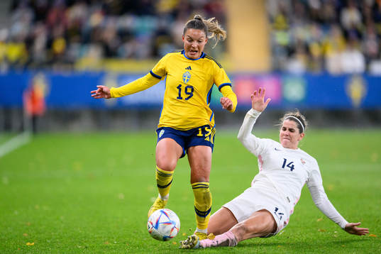 Johanna Rytting Kaneryd of Sweden and Charlotte Bilbault of