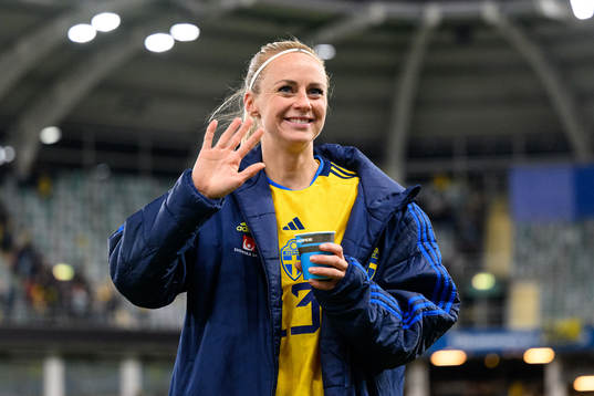 Amanda Ilestedt of Sweden celebrates