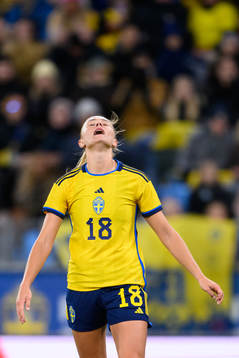 Fridolina Rolfö of Sweden looks dejected