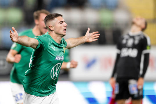 Jönköpings Södras Marko Nikolic jublar