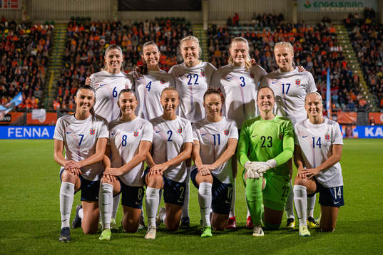 Players of Norway pose for a team photo