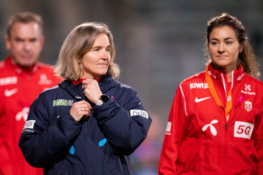 Head coach Hege Riise of Norway