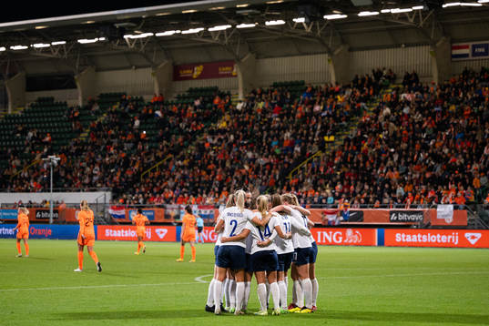 Players of Norway celebrate the 0-2 goal