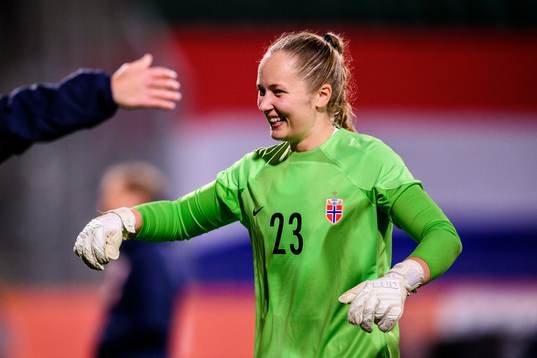 goalkeeper Aurora Mikalsen of Norway