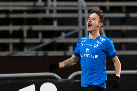 Halmstads Alexander Johansson jublar